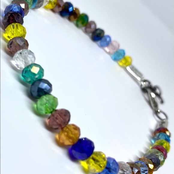 Stretchable multi-color beaded anklet📍 - Picture 2 of 3